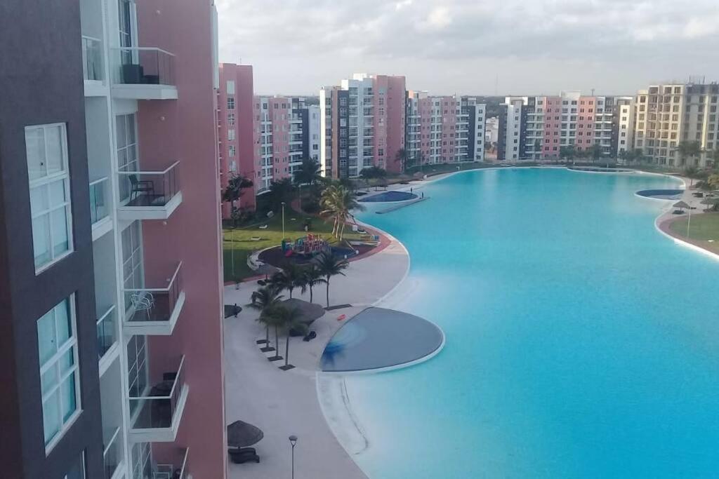 Departamento Con Laguna Artificial Канкун Экстерьер фото