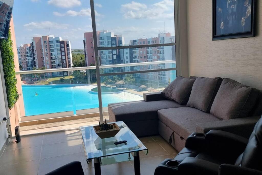 Departamento Con Laguna Artificial Канкун Экстерьер фото