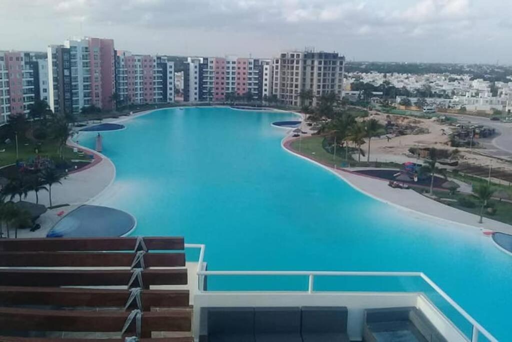 Departamento Con Laguna Artificial Канкун Экстерьер фото